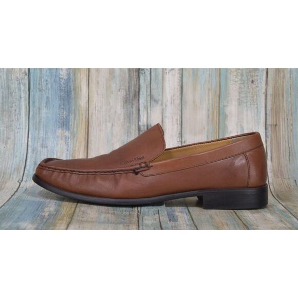 NOT AVAILABLE Brown Leather Loafers Size 10.5 Men\'s Slip On Shoes